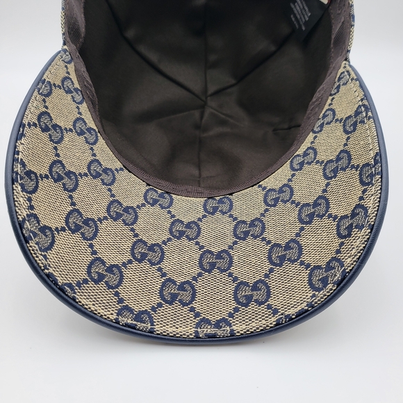 Gucci GG Canvas Leather Supreme Cap.. - Picture 7 of 12